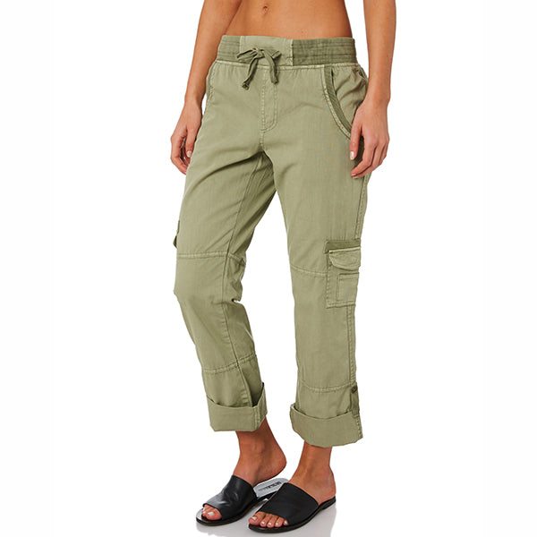 Bolsillos caqui para mujer &quot;pantalones capri&quot; pantalones cargo