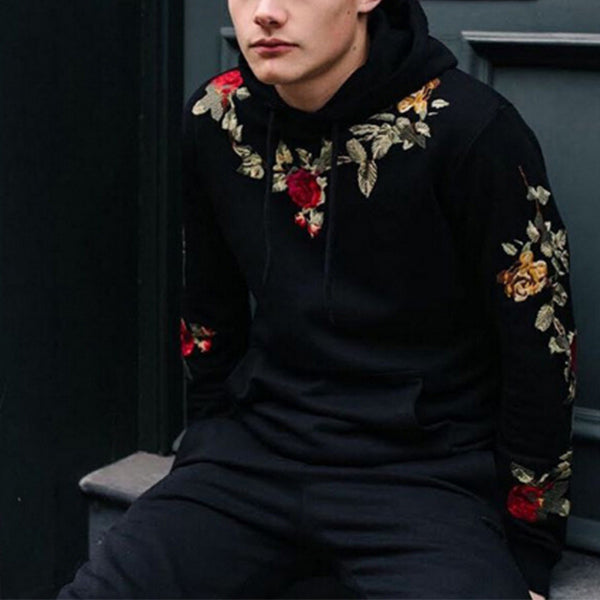 Jerseys bordados florales para hombres