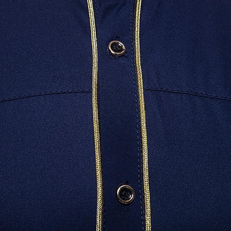 Herren Palace Besticktes schmales Langarmhemd