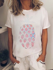 Ananas-Druck-T-Shirt