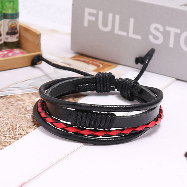 Rankų darbo odos apyrankė vyrams