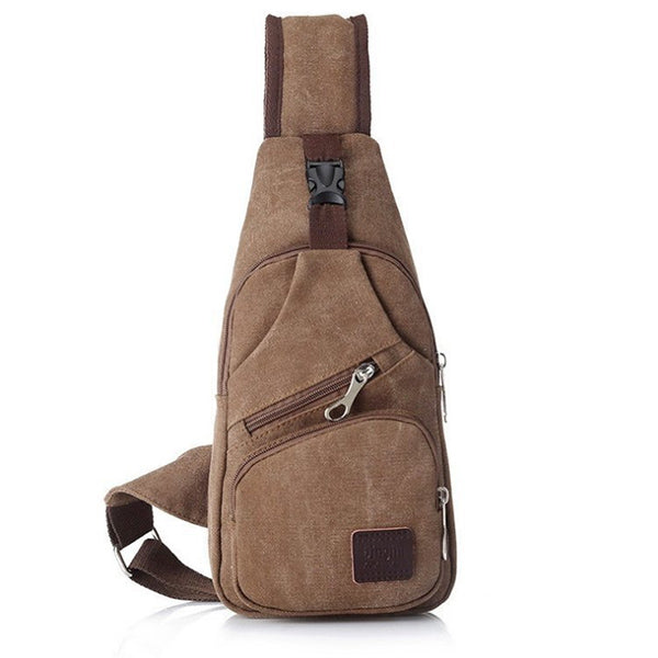 Bolso de hombro multifuncional retro de lona para hombre
