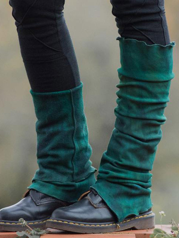 Moterų derliaus spalvos ekologiškos medvilnės dažymas „LegWarmer“