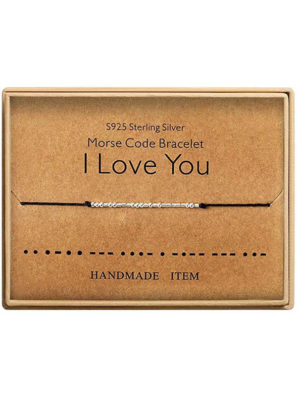 Morsecode Alphanumerisches Paar Armband