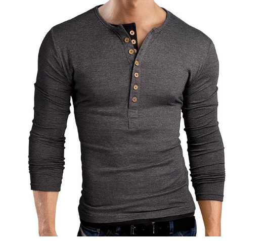 Camiseta en contraste con cuello doble y cuello de hombre.