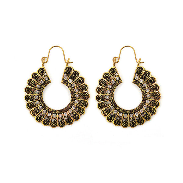 Pendientes de mujer de estilo étnico tallados huecos