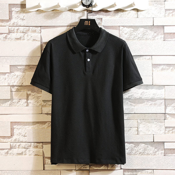 Color natural, camisa holgada de manga corta para hombre.