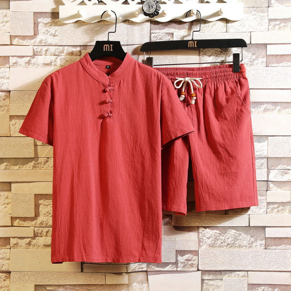 Camiseta de hombre de manga corta, creada en estilo chino