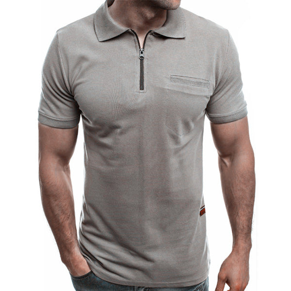 Camiseta transpirable y cómoda para hombre en la solapa