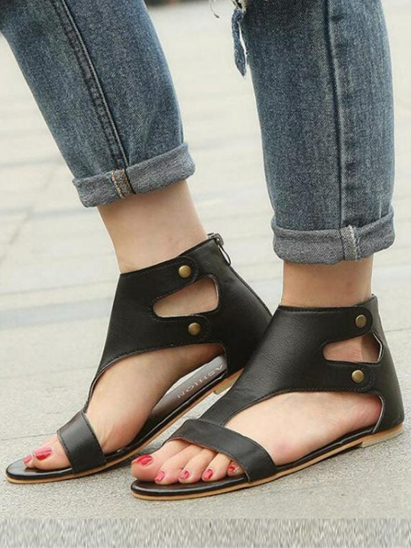 Sandalias con tachuelas retro para mujer