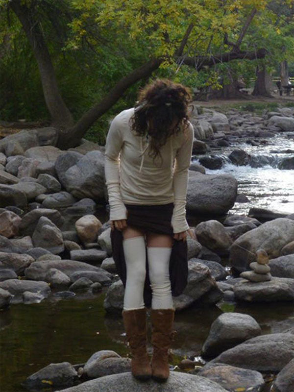 Damen Vintage extra lange Baumwolle Beinwärmer