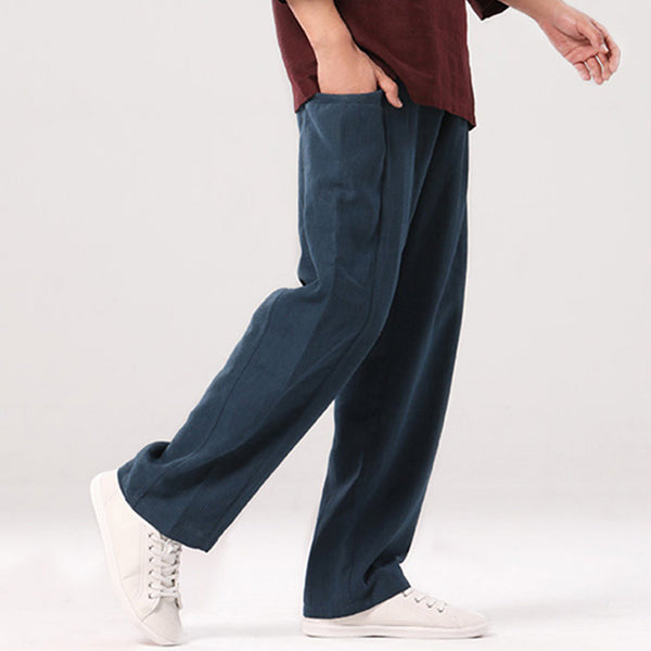 Pantalones casuales de algodón para hombre