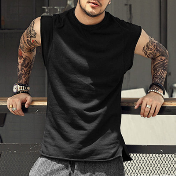 Camisa casual sin mangas para hombre