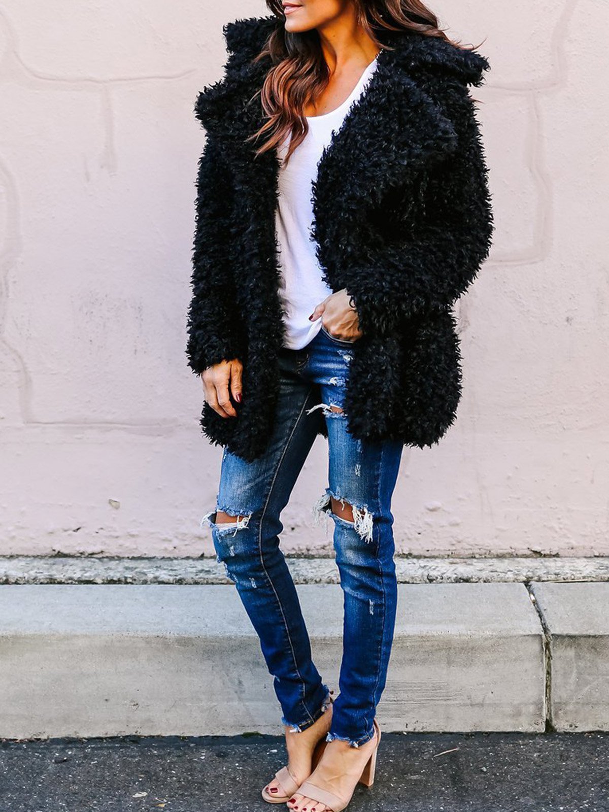 Elegant Paneled Solid Quilted Coat
