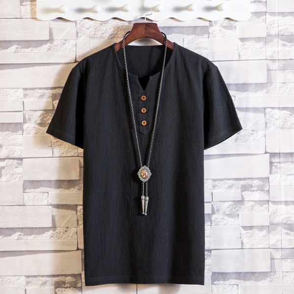 Camisa de hombre con manga corta y fina.