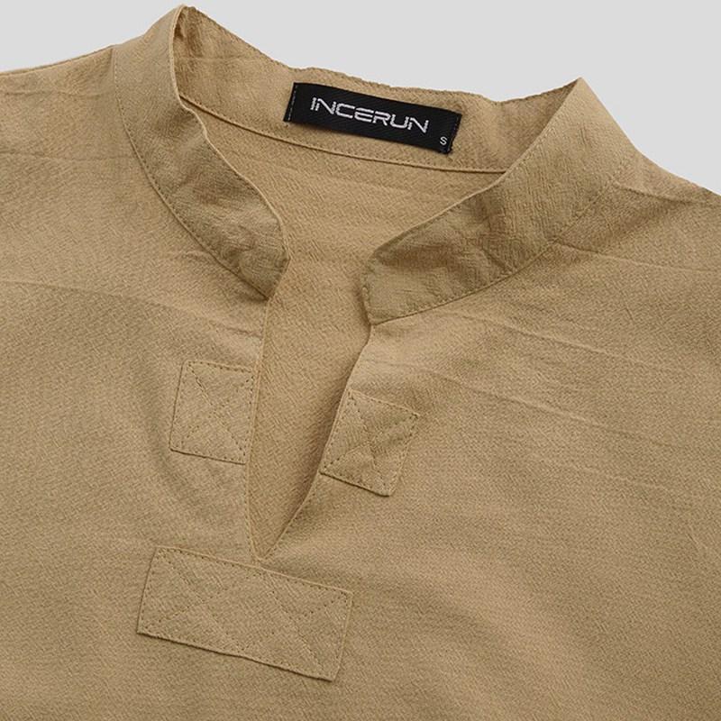 Herren Vintage Loose Umweltfreundliches Super Soft Breathable Linen Shirt