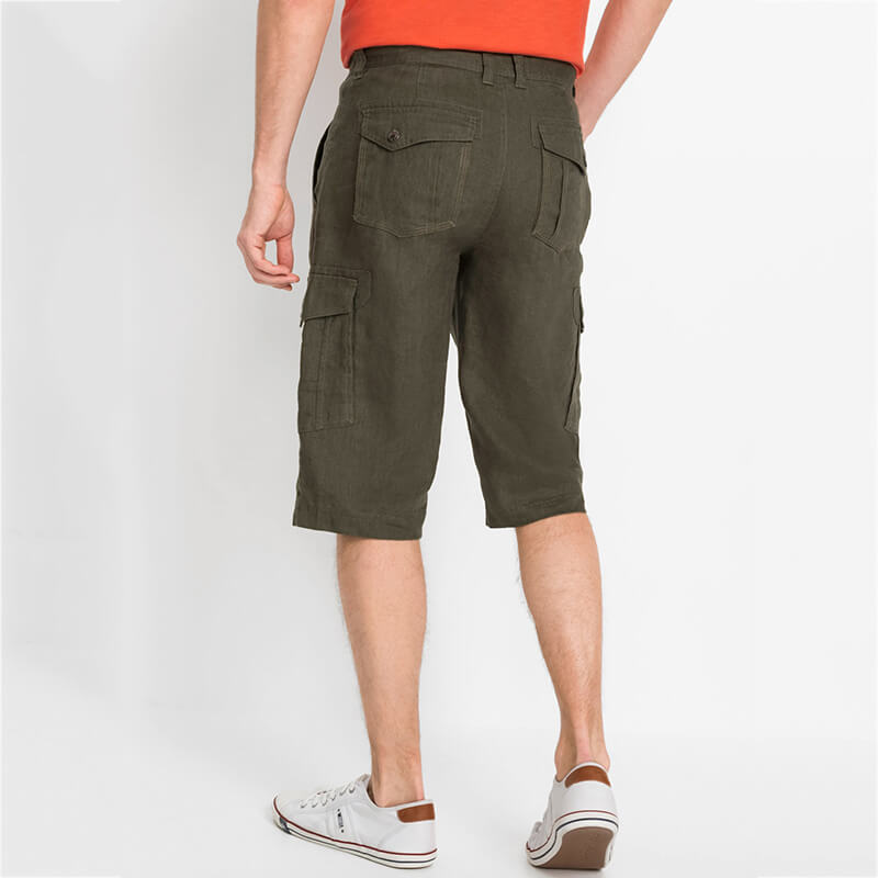 Shorts de lino ecológicos, cómodos, de verano, estilo callejero para hombres, cómodos y cortos