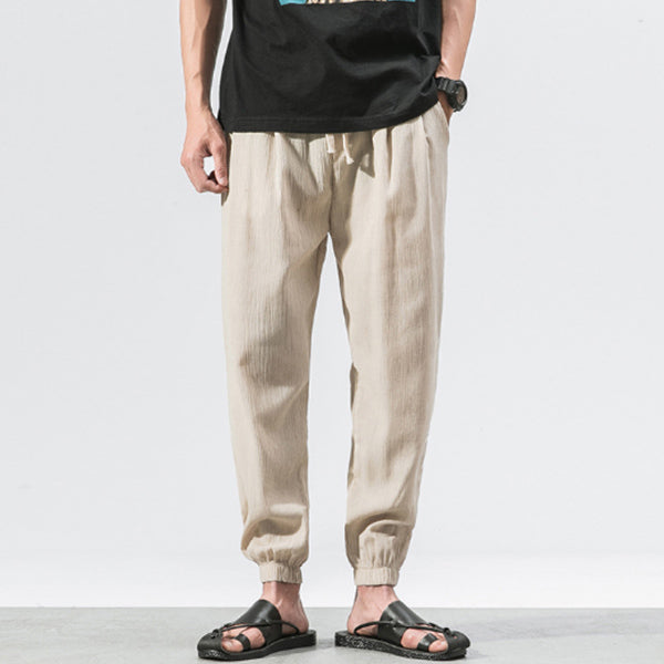 Pantalones casuales de lino para hombre