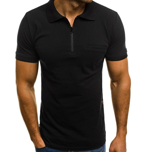 Camiseta transpirable y cómoda para hombre en la solapa