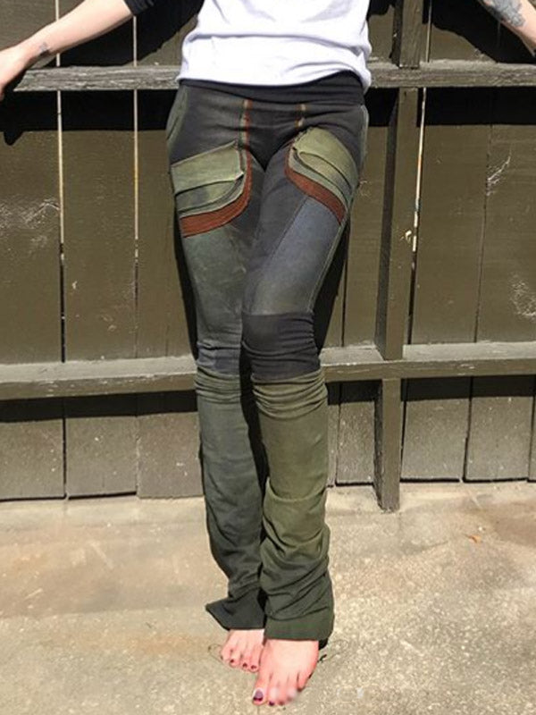 Los bolsillos vintage para mujer estiran los pantalones de todos los días