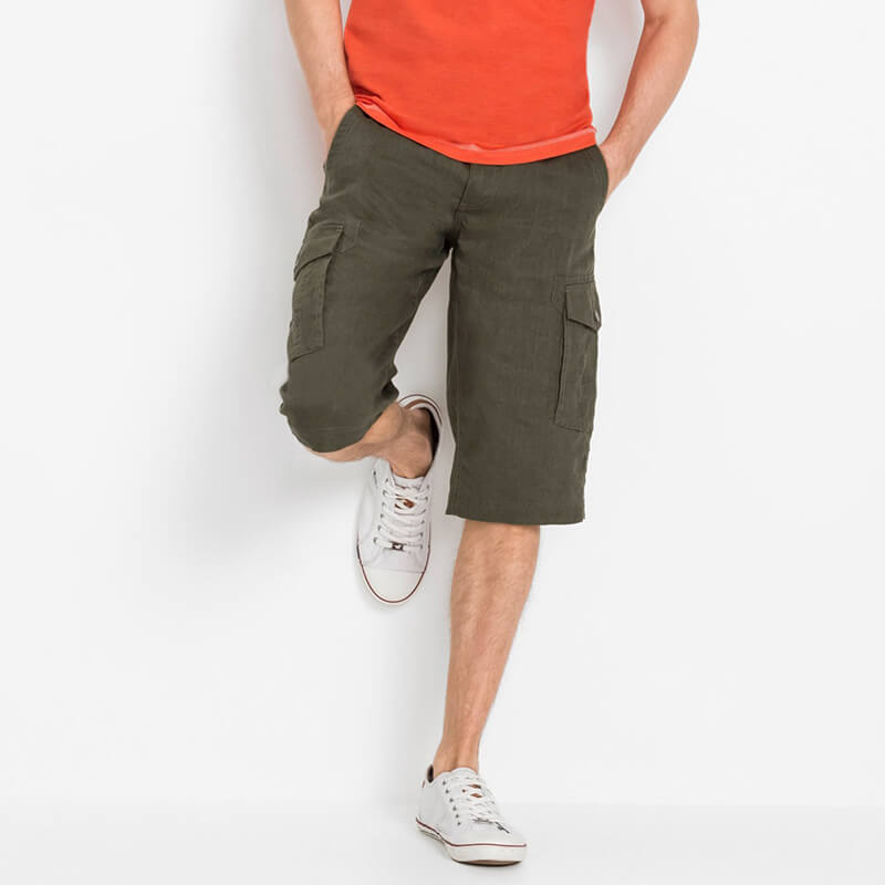 Shorts de lino ecológicos, cómodos, de verano, estilo callejero para hombres, cómodos y cortos