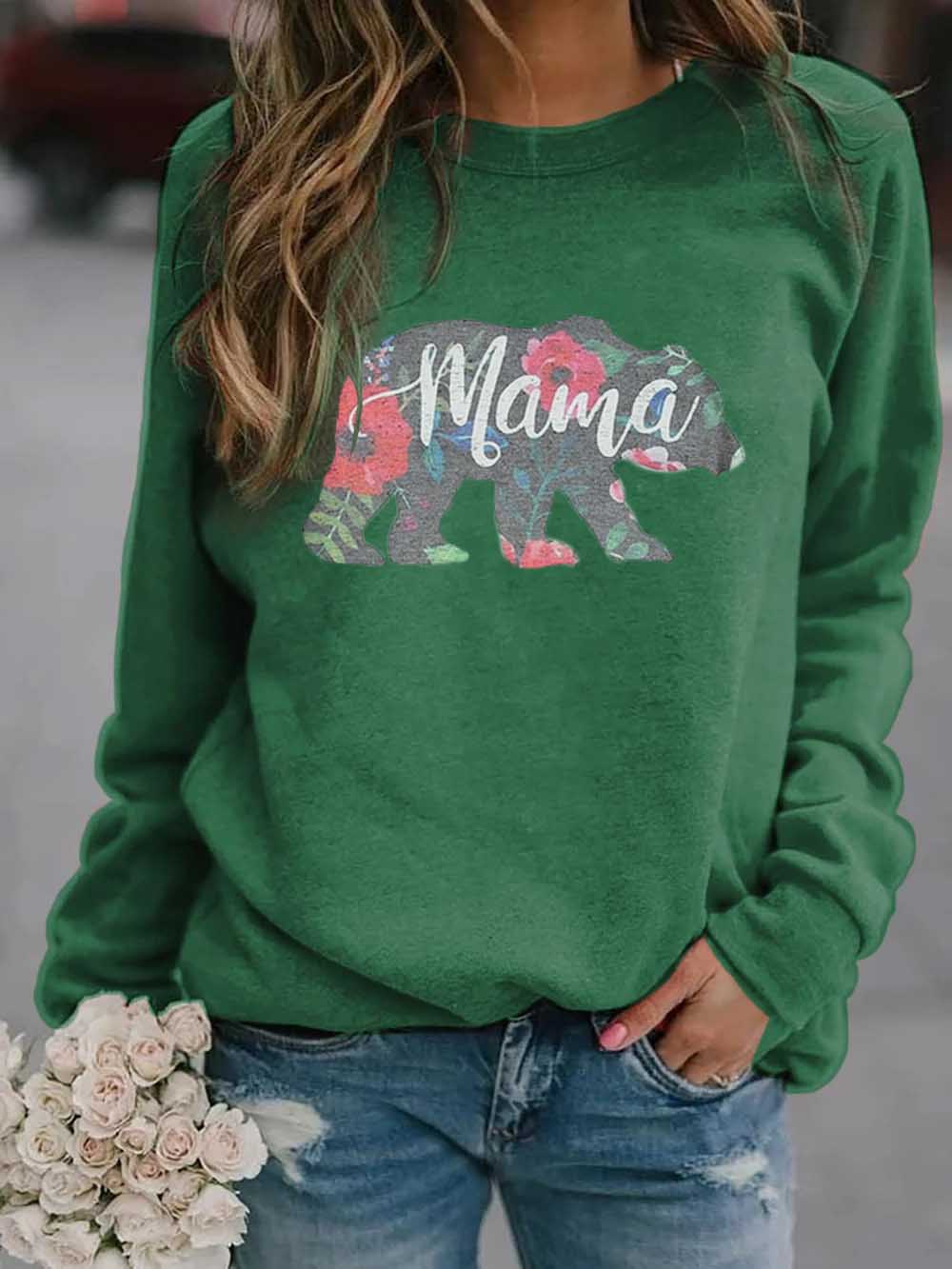 Ponios mama atspausdino megztinį