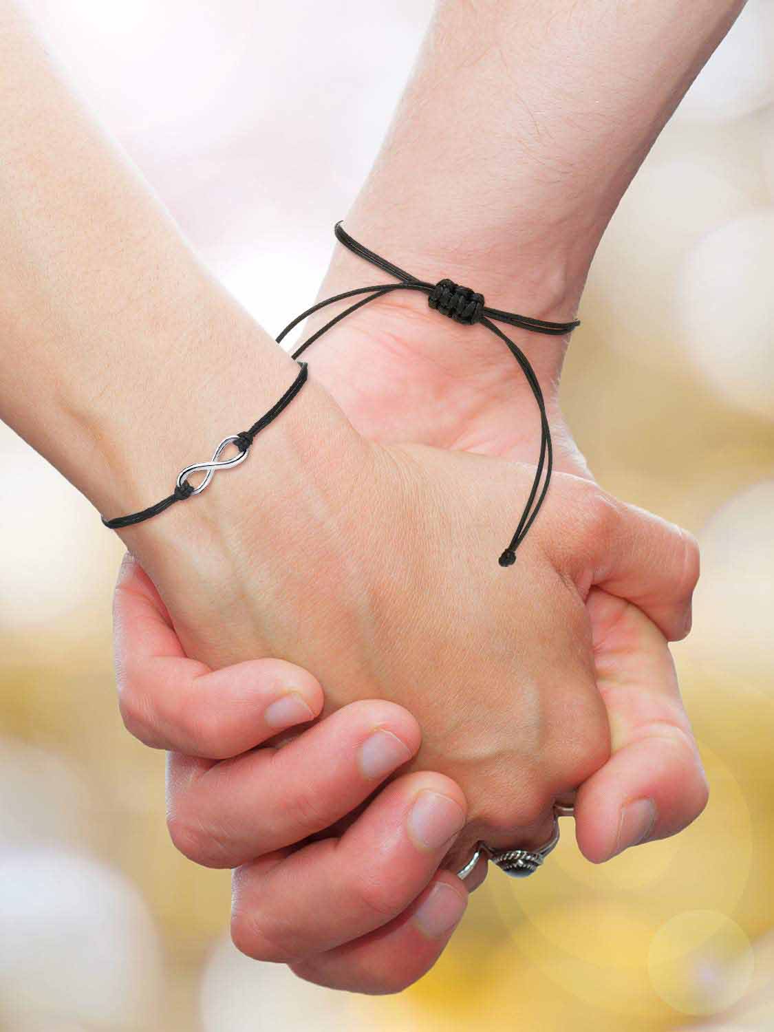Pulseras Pinky Promise de 2 piezas para siempre