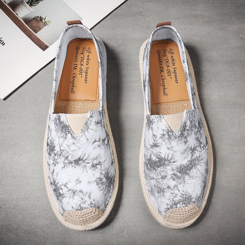 Zapatos de cáñamo casuales, cómodos y ecológicos para hombres que respiran el aire del verano.