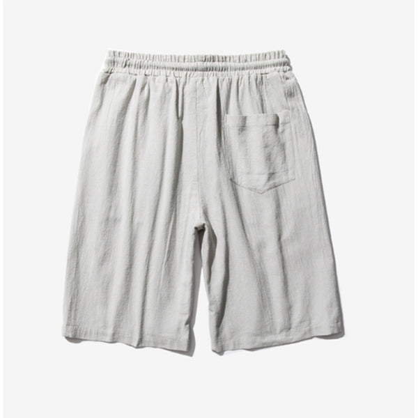 Shorts de lino para hombres rectos