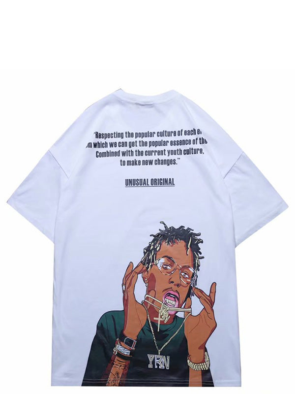 Camiseta de hombre con un personaje de dibujos animados estampado