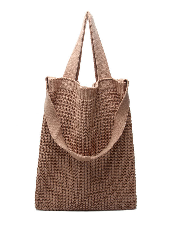 Moteriškas vilnonis megztas pečių krepšys