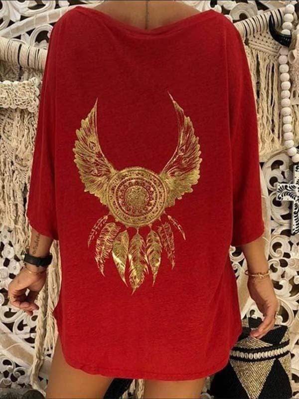 Camisa oversize con cuello de pico