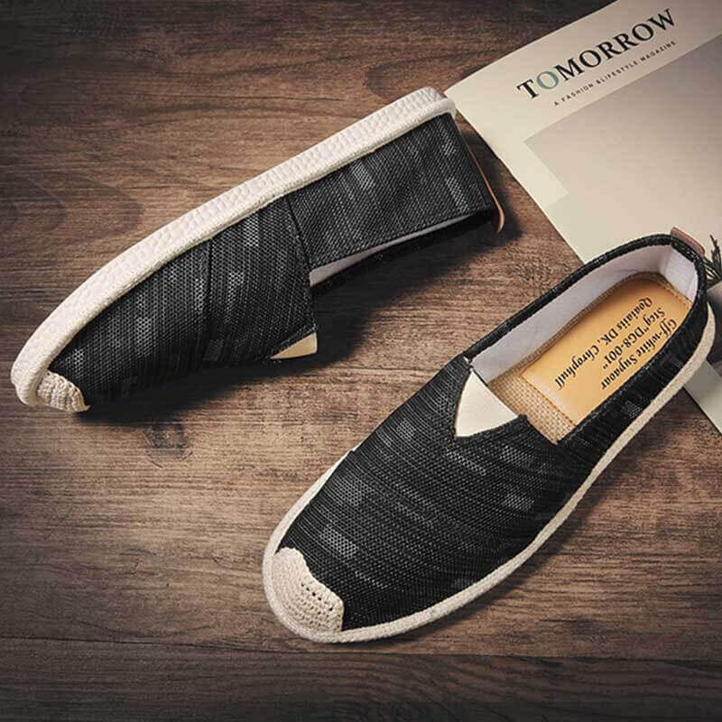Zapatos de cáñamo cómodos y transpirables de verano para hombres casuales