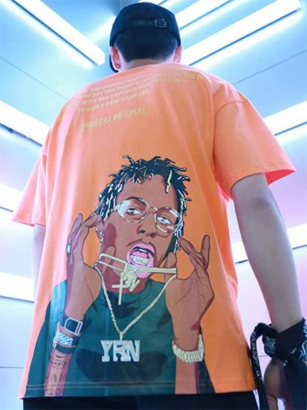 Camiseta de hombre con un personaje de dibujos animados estampado