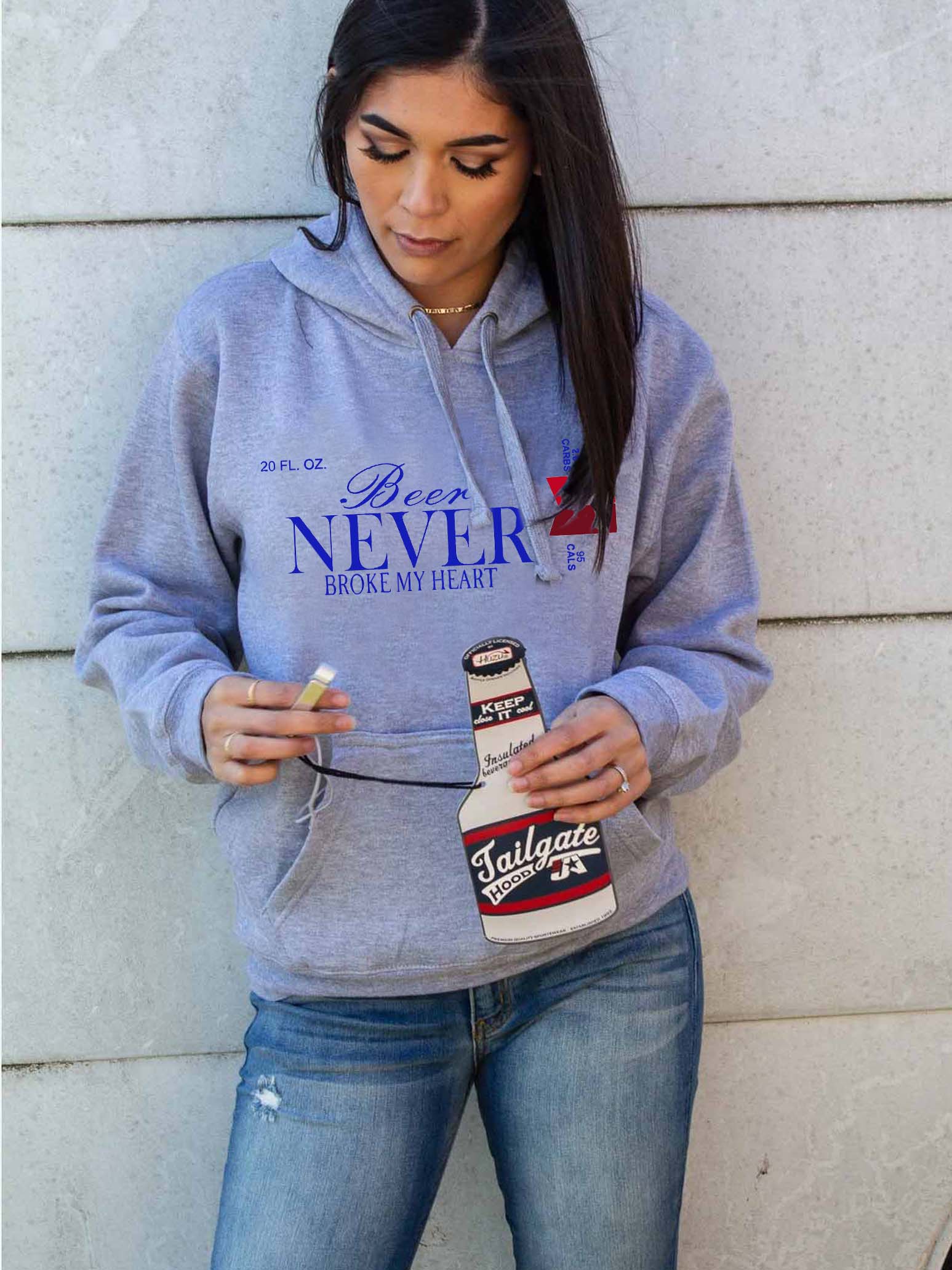 La cerveza nunca me rompió el corazón Michelob Ultra Hoodie