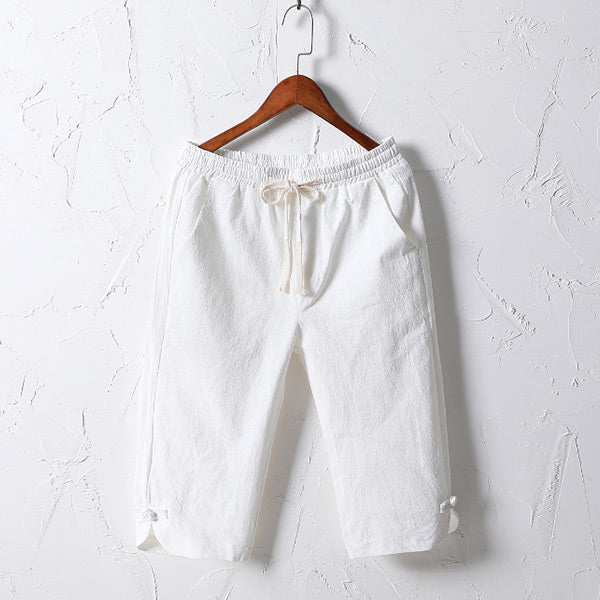 Pantalones casuales de hombre de lino