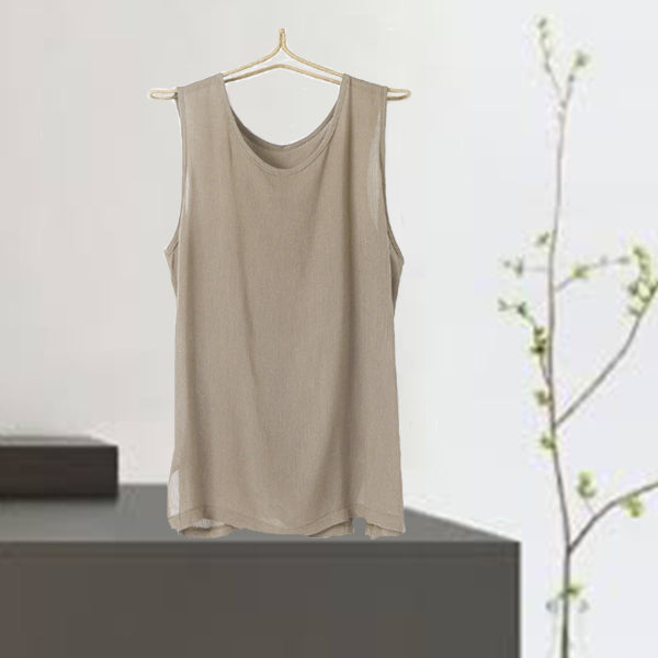 Lose und bequeme Leinenweste für Herren