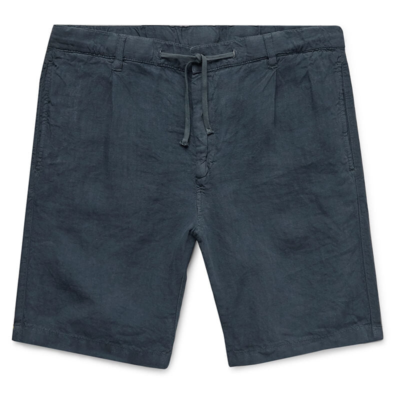 Cremallera de cordón cómoda, suelta y suave para hombres, pantalones cortos de lino ecológicos