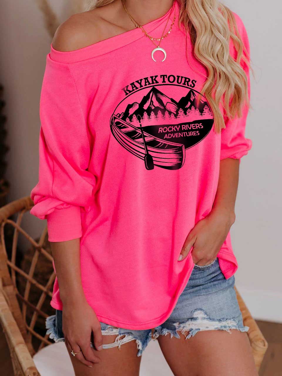 Excursiones en kayak para mujeres Rocky River Adventures top de dos partes