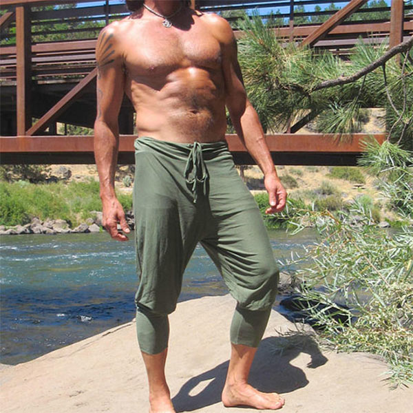 Pantalones sólidos y estrechos para hombre