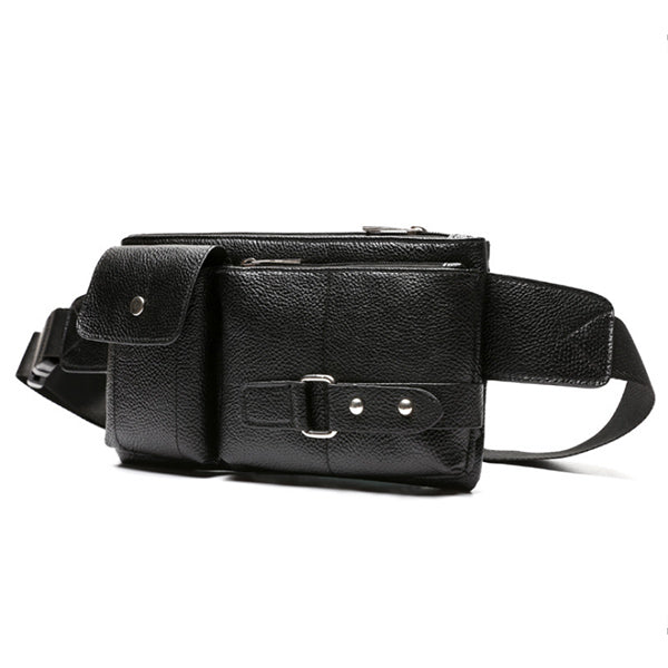 Bolso de cuero casual multifuncional para hombre