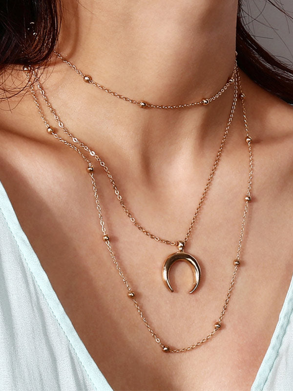 Collar de perlas de cobre vintage salvaje sexy para mujer