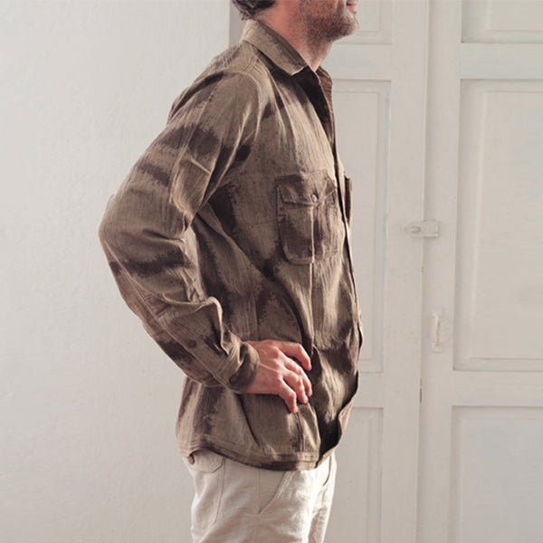 Camisa casual de lino para hombre