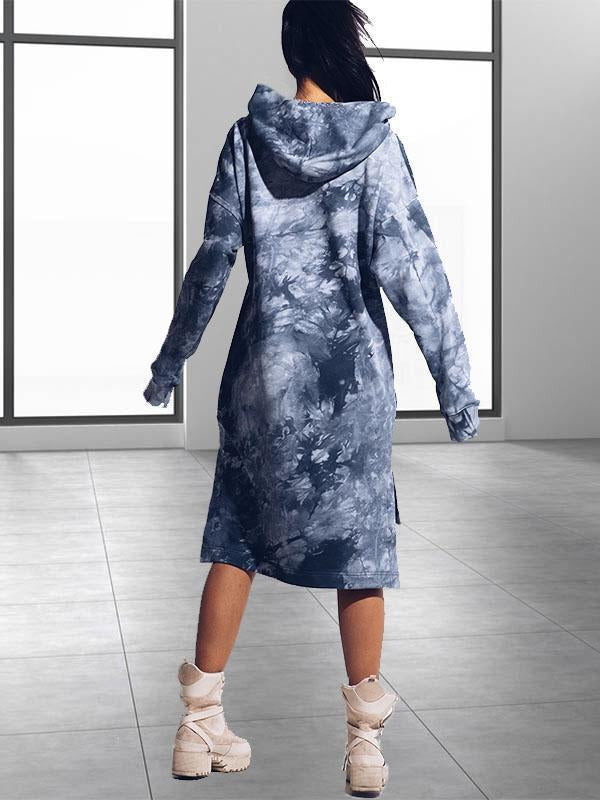 Top de cinturón con hebilla casual para mujer con capucha
