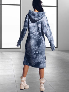 Top de cinturón con hebilla casual para mujer con capucha