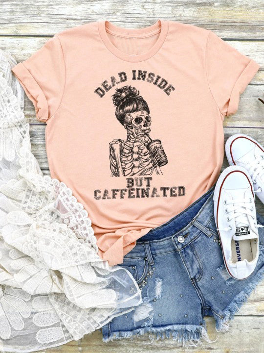 Tot im Inneren, aber koffeinhaltiges T-Shirt
