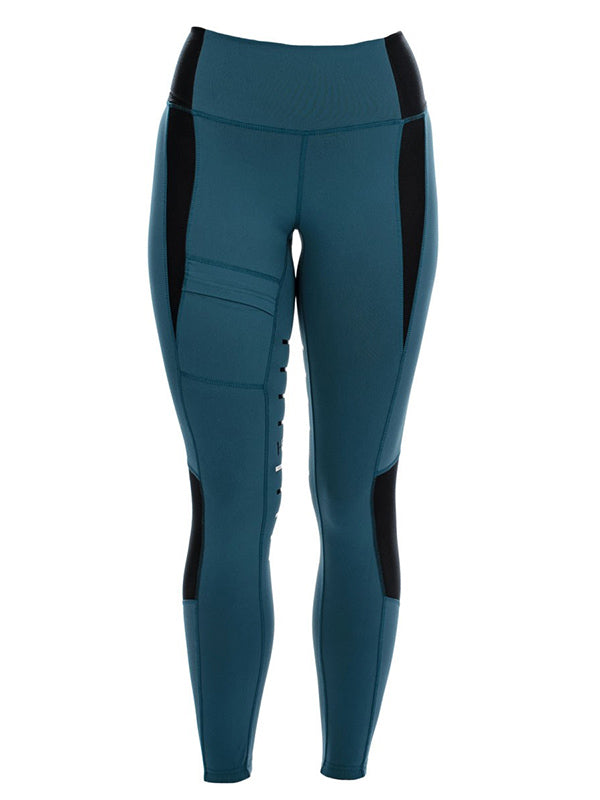 Women&#39;s solid color stretch breeches with pockets