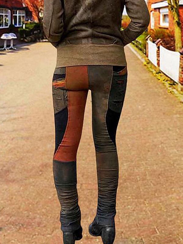 Pantalones pitillo de mujer con efecto arruinado