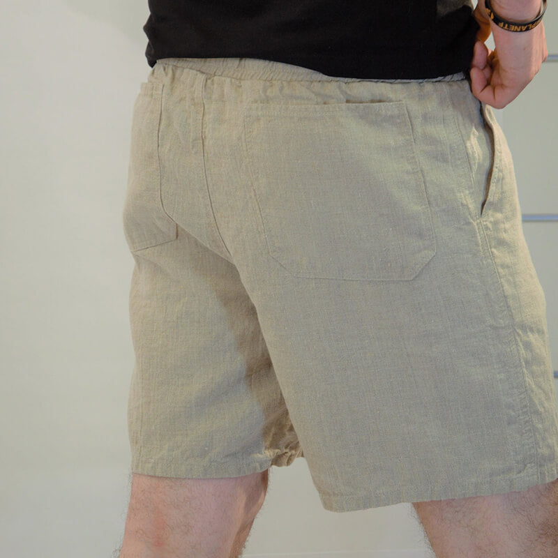 Klassische sommerliche coole atmungsaktive lockere feste leichte leichte umweltfreundliche Leinenshorts der Männer