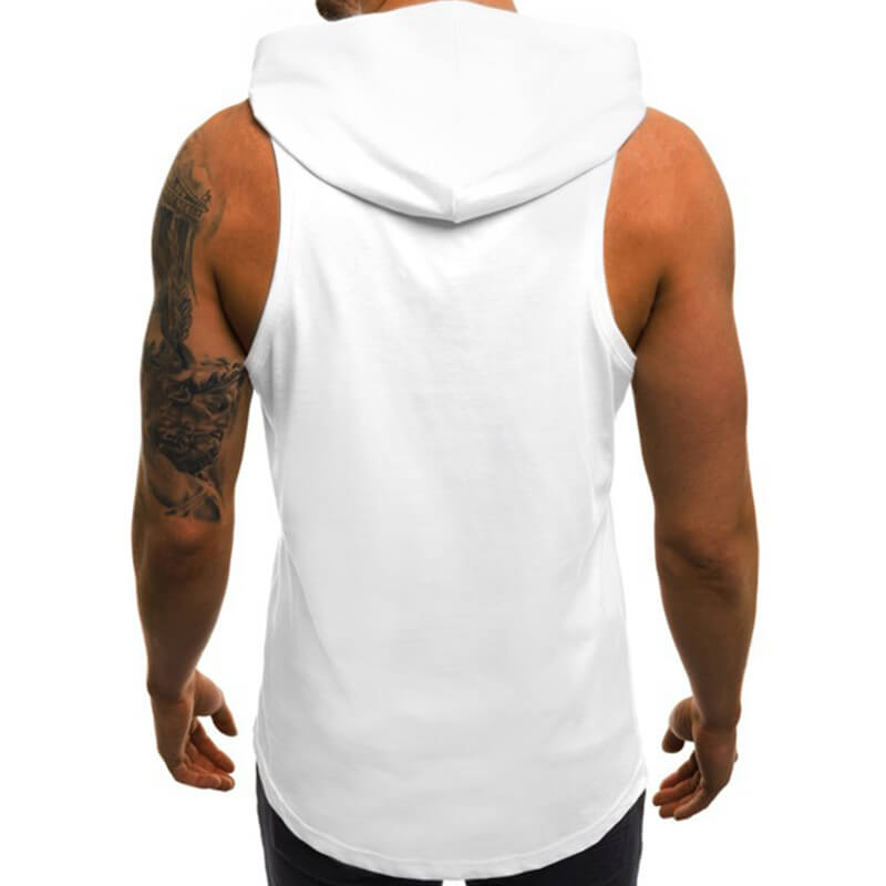 Mezclas de algodón fino, casual, cómodo, de color sólido para hombres sin mangas